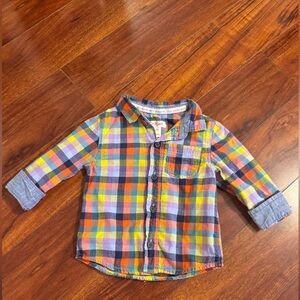 Cute plaid long sleeve button up